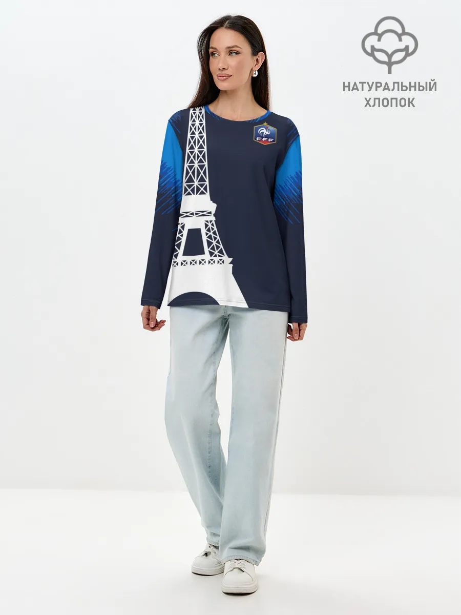 Лонгслив женский. Хлопок / Сборная Франции форма