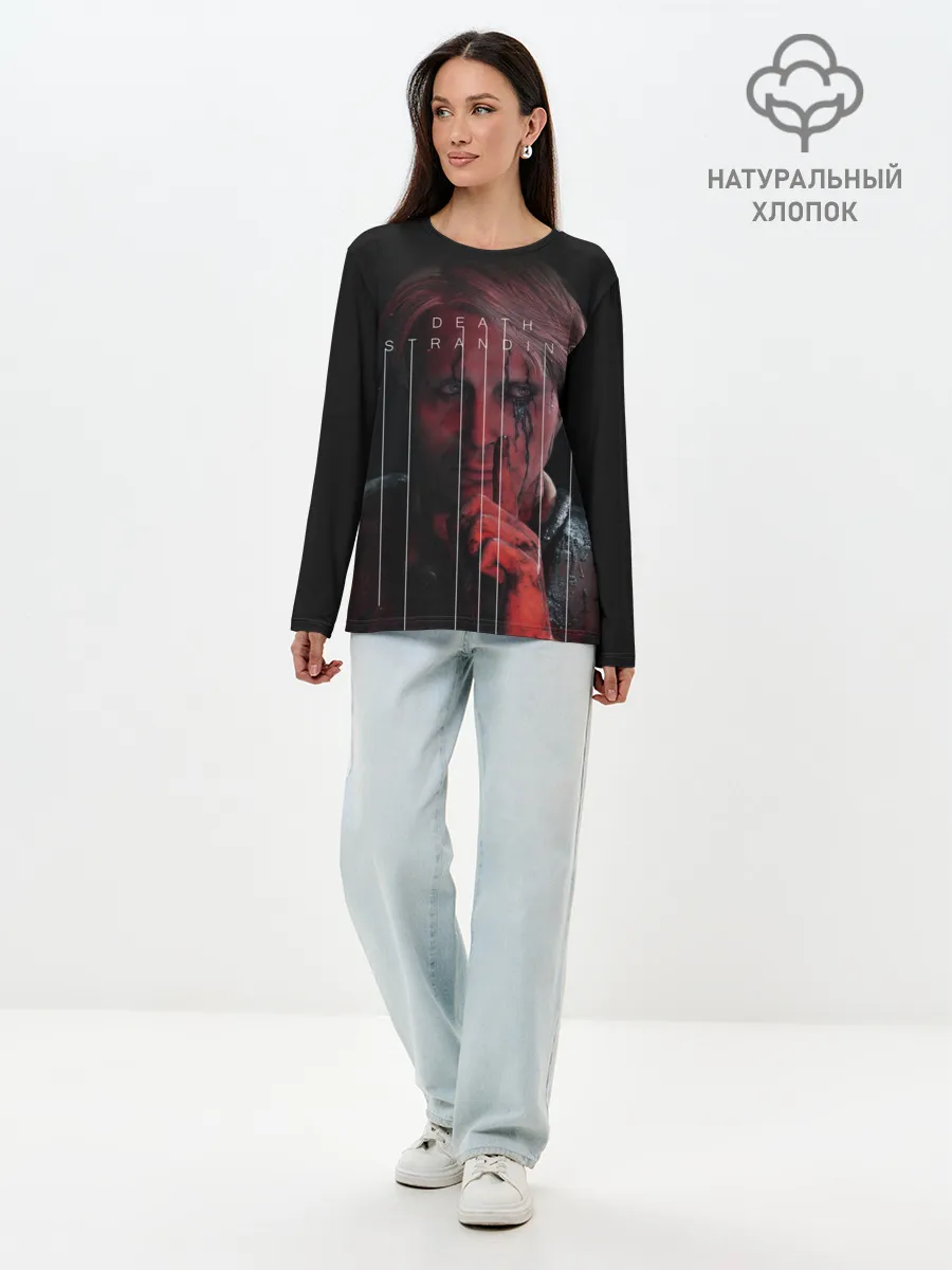 Лонгслив женский. Хлопок / DEATH STRANDING