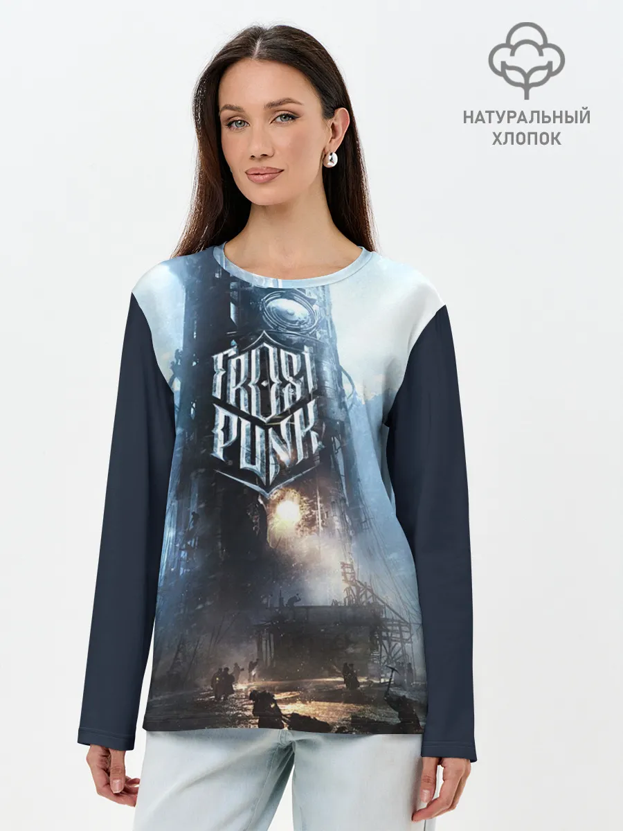 Лонгслив женский. Хлопок / Frost punk
