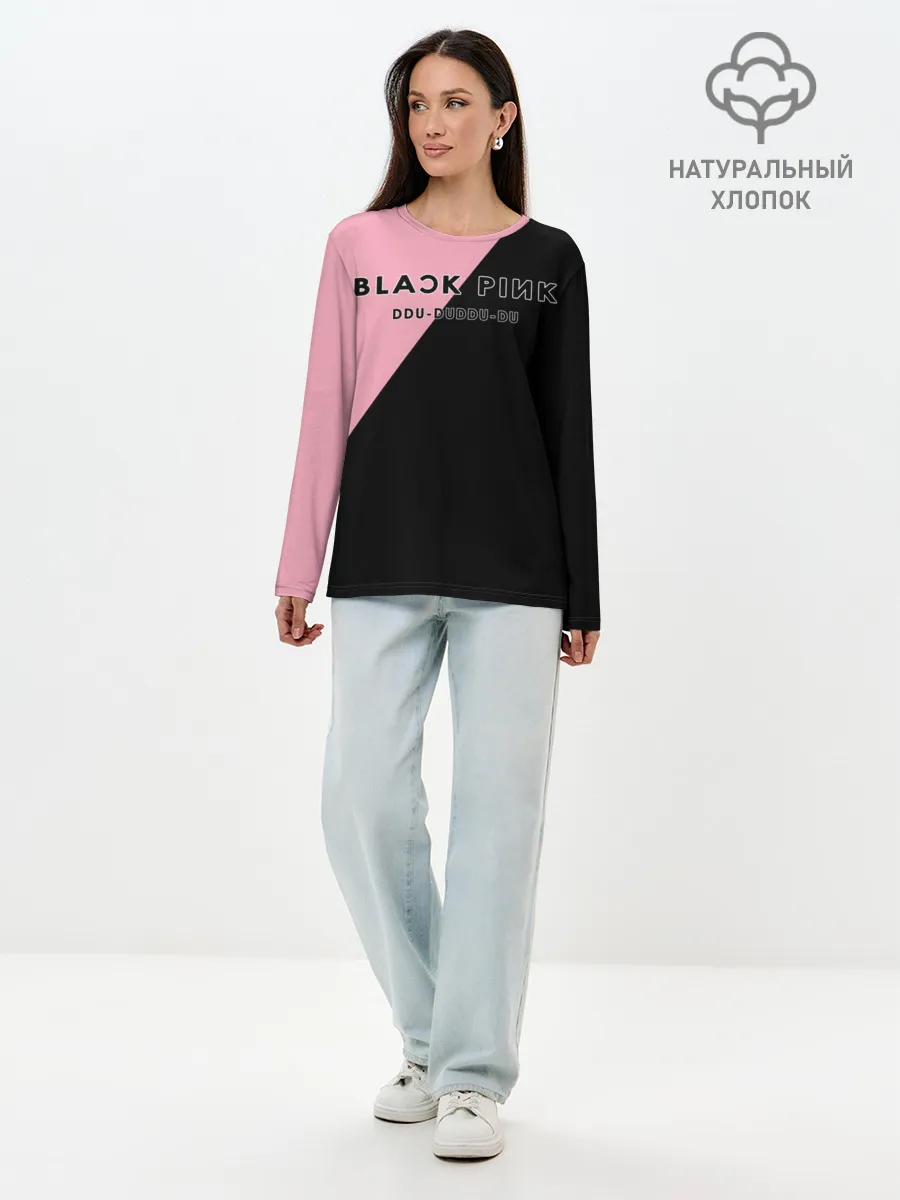 Лонгслив женский. Хлопок / DDU-DU DDU-DU BlackPink