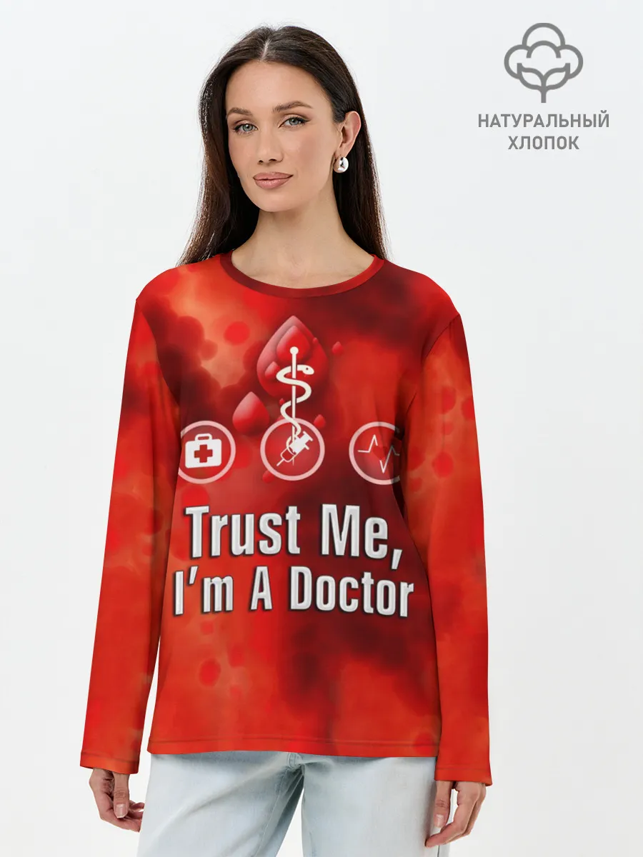 Лонгслив женский. Хлопок / Доктор