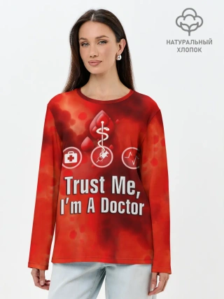 Лонгслив женский. Хлопок / Доктор