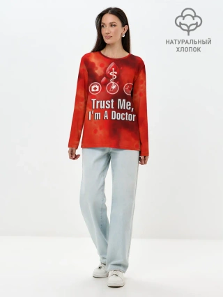 Лонгслив женский. Хлопок / Доктор