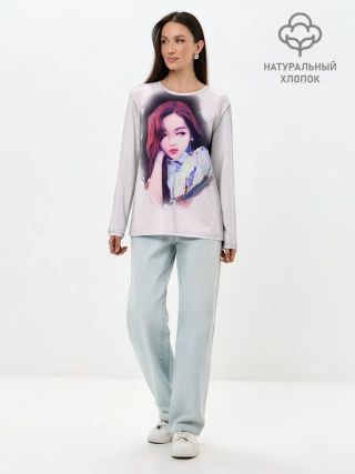 Лонгслив женский. Хлопок / BlackPink Розэ