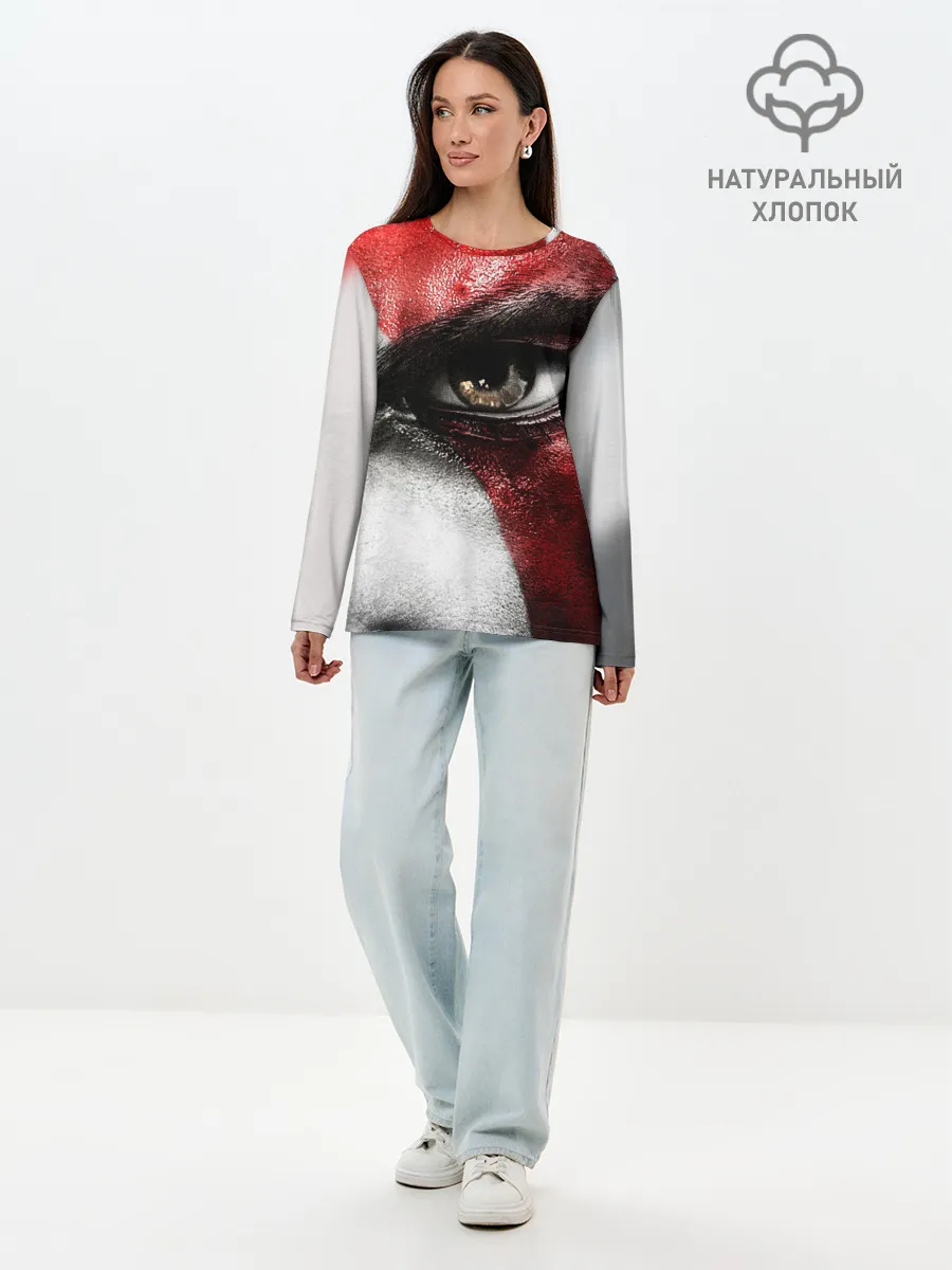 Лонгслив женский. Хлопок / Взгляд Кратоса