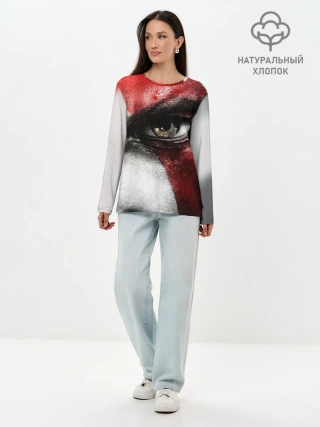 Лонгслив женский. Хлопок / Взгляд Кратоса