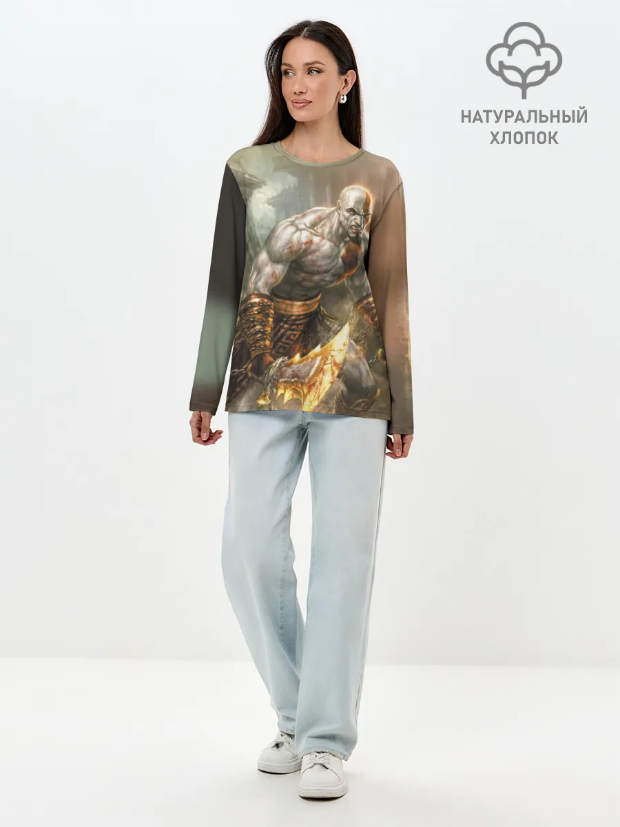 Лонгслив женский. Хлопок / God of War