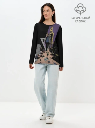 Лонгслив женский. Хлопок / Конь БоДжек #3