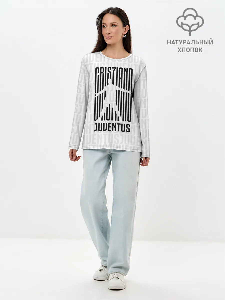 Лонгслив женский. Хлопок / RONALDO JUVE SPORT