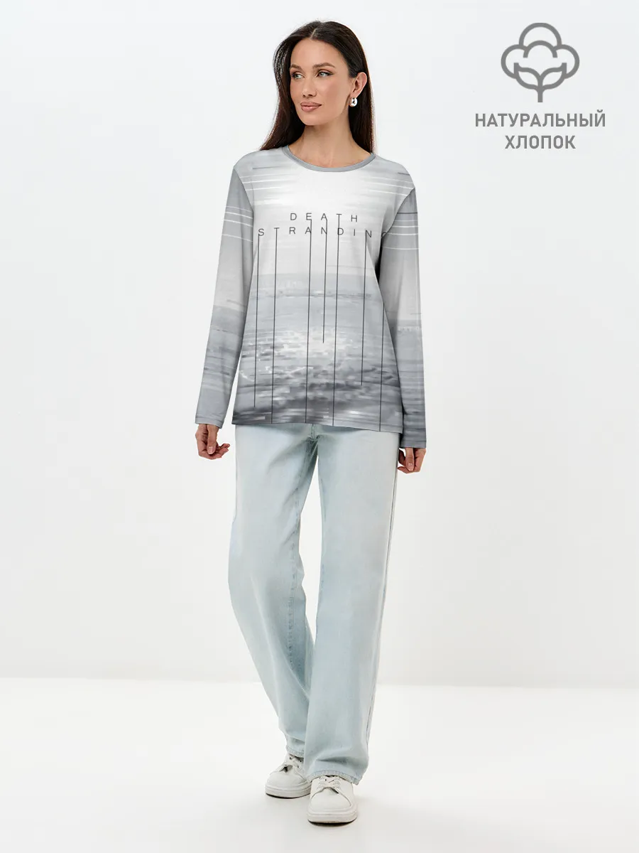 Лонгслив женский. Хлопок / DEATH STRANDING
