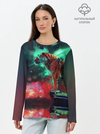 Лонгслив женский. Хлопок / Мистик