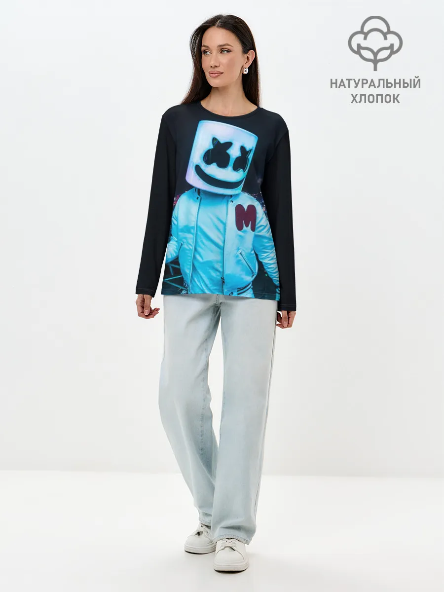 Лонгслив женский. Хлопок / MARSHMELLO