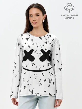 Лонгслив женский. Хлопок / MARSHMELLO