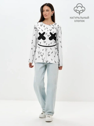 Лонгслив женский. Хлопок / MARSHMELLO