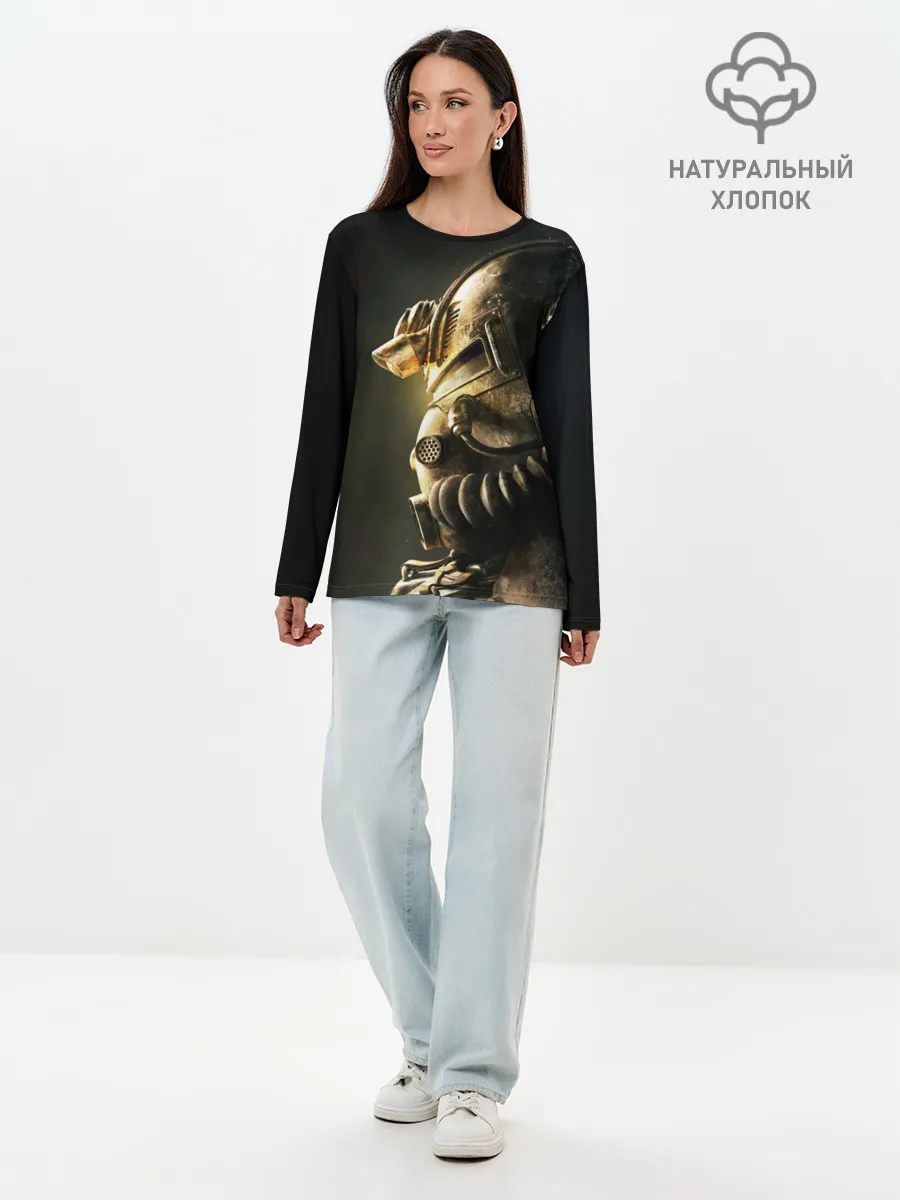 Лонгслив женский. Хлопок / Шлем