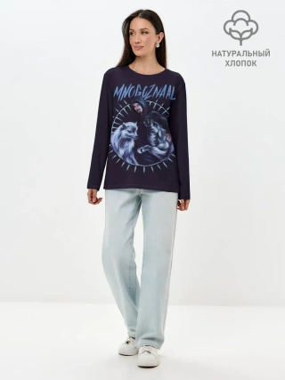 Лонгслив женский. Хлопок / Mnogoznaal