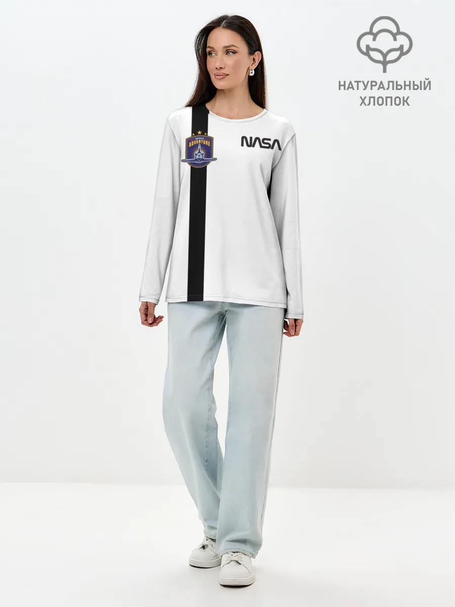 Лонгслив женский. Хлопок / NASA