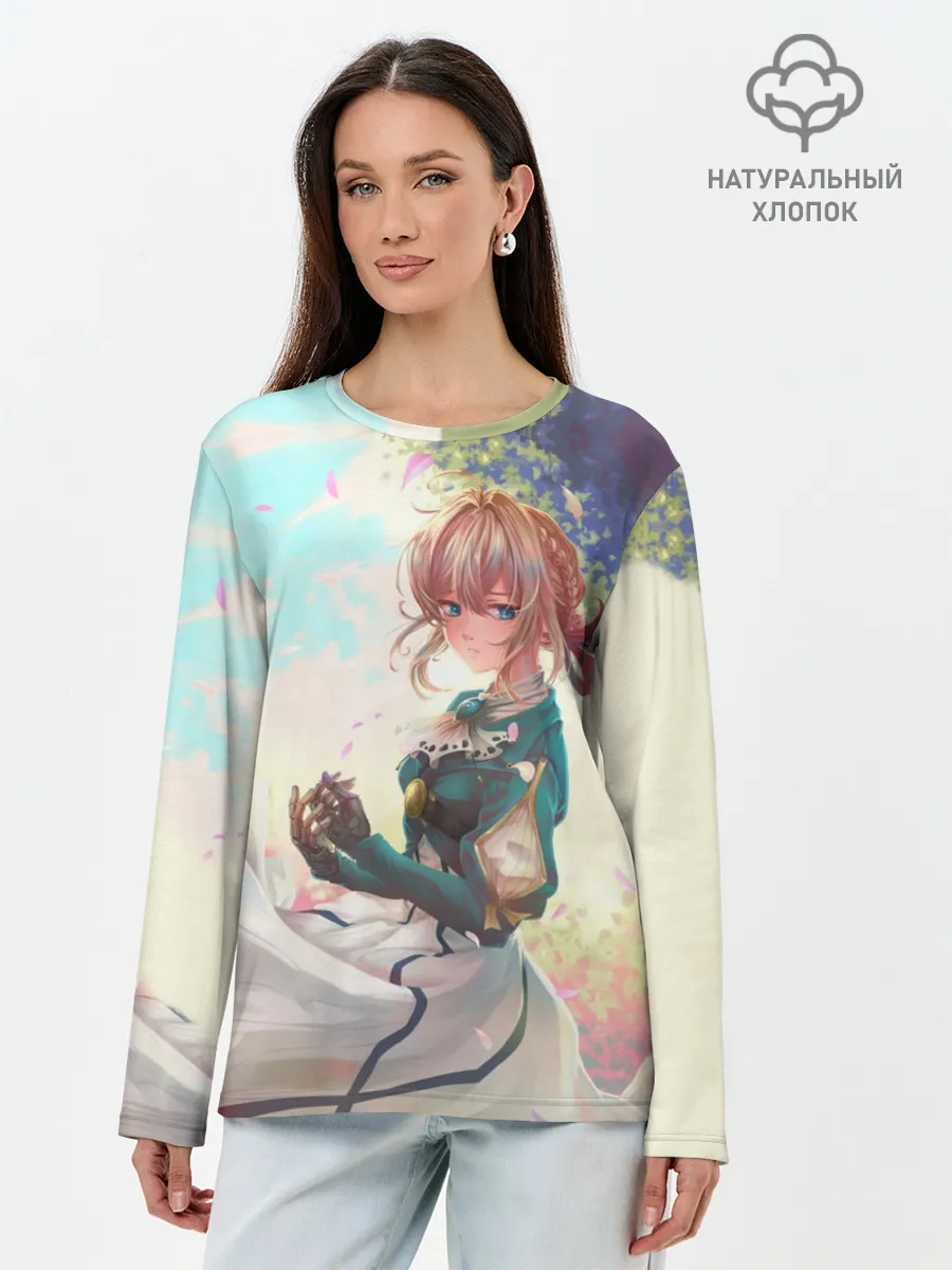 Лонгслив женский. Хлопок / Violet Evergarden_8