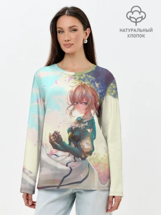 Лонгслив женский. Хлопок / Violet Evergarden_8