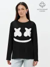 Лонгслив женский. Хлопок / Marshmello black
