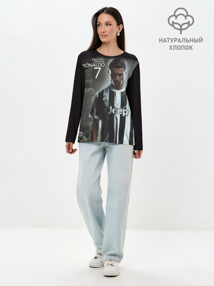 Лонгслив женский. Хлопок / RONALDO JUVE SPORT
