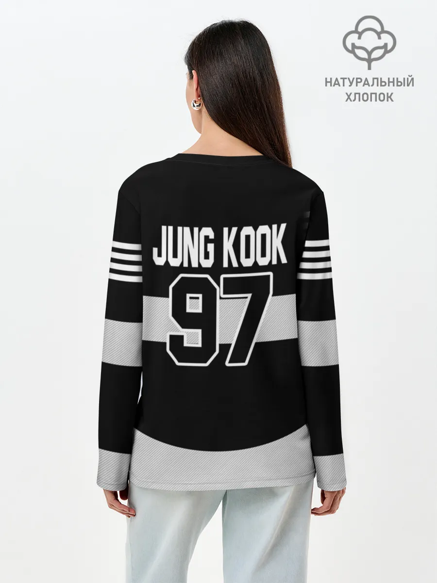 Лонгслив женский. Хлопок / BTS ARMY 97 JUNG KOOK