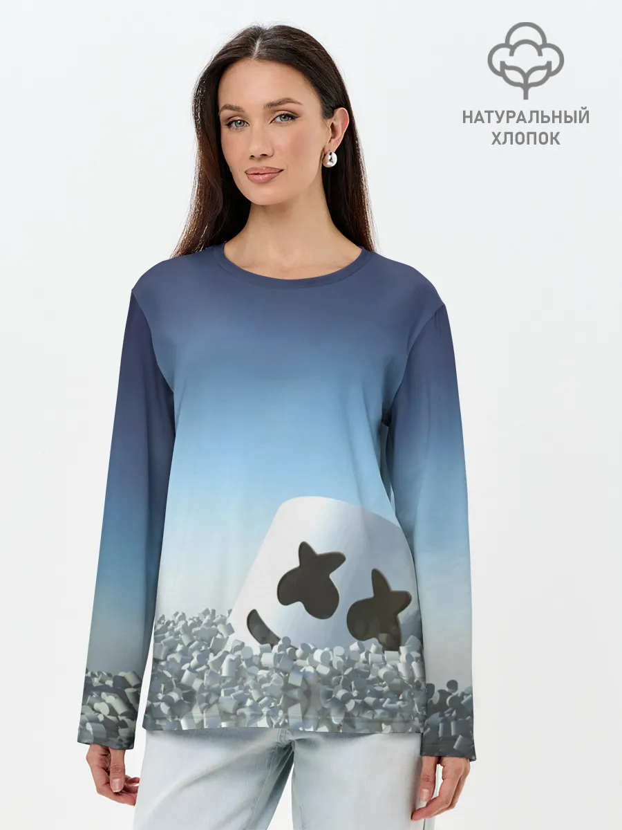 Лонгслив женский. Хлопок / Marshmello