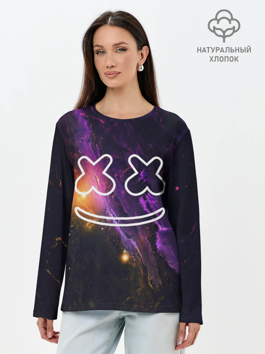Лонгслив женский. Хлопок / MARSHMELLO
