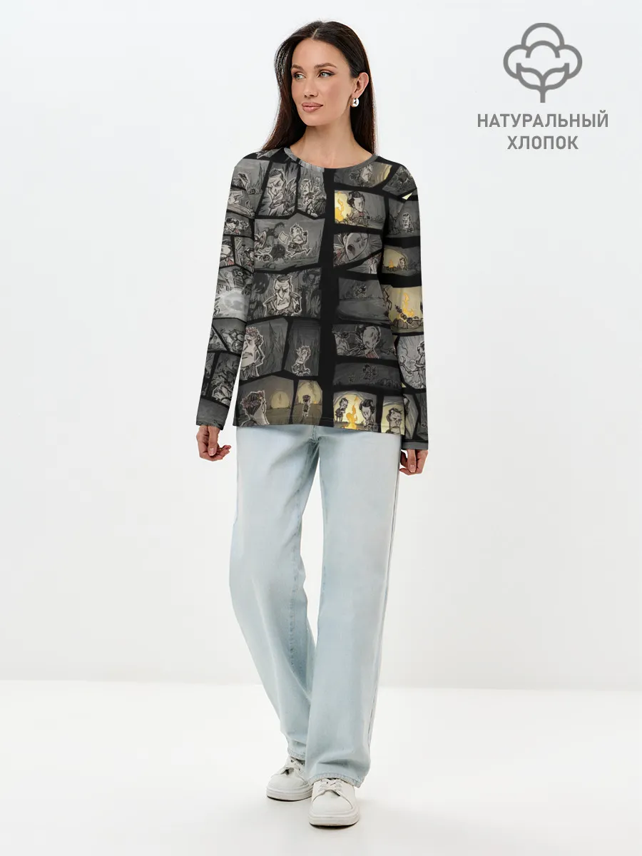 Лонгслив женский. Хлопок / Dont starve