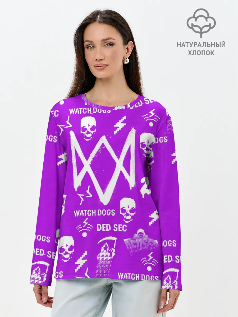 Лонгслив женский. Хлопок / WATCH DOGS 2