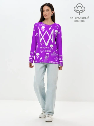 Лонгслив женский. Хлопок / WATCH DOGS 2