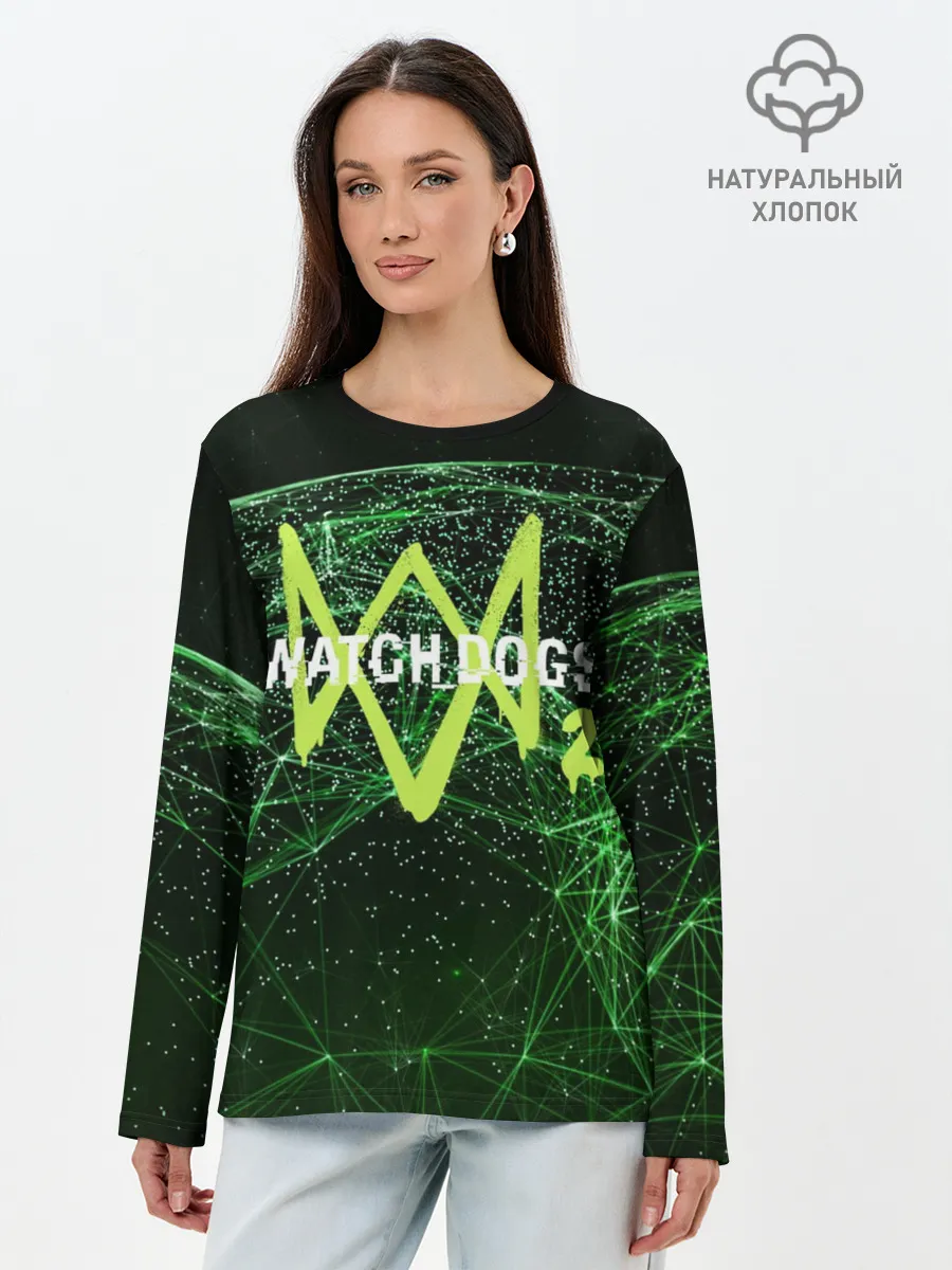 Лонгслив женский. Хлопок / WATCH DOGS 2