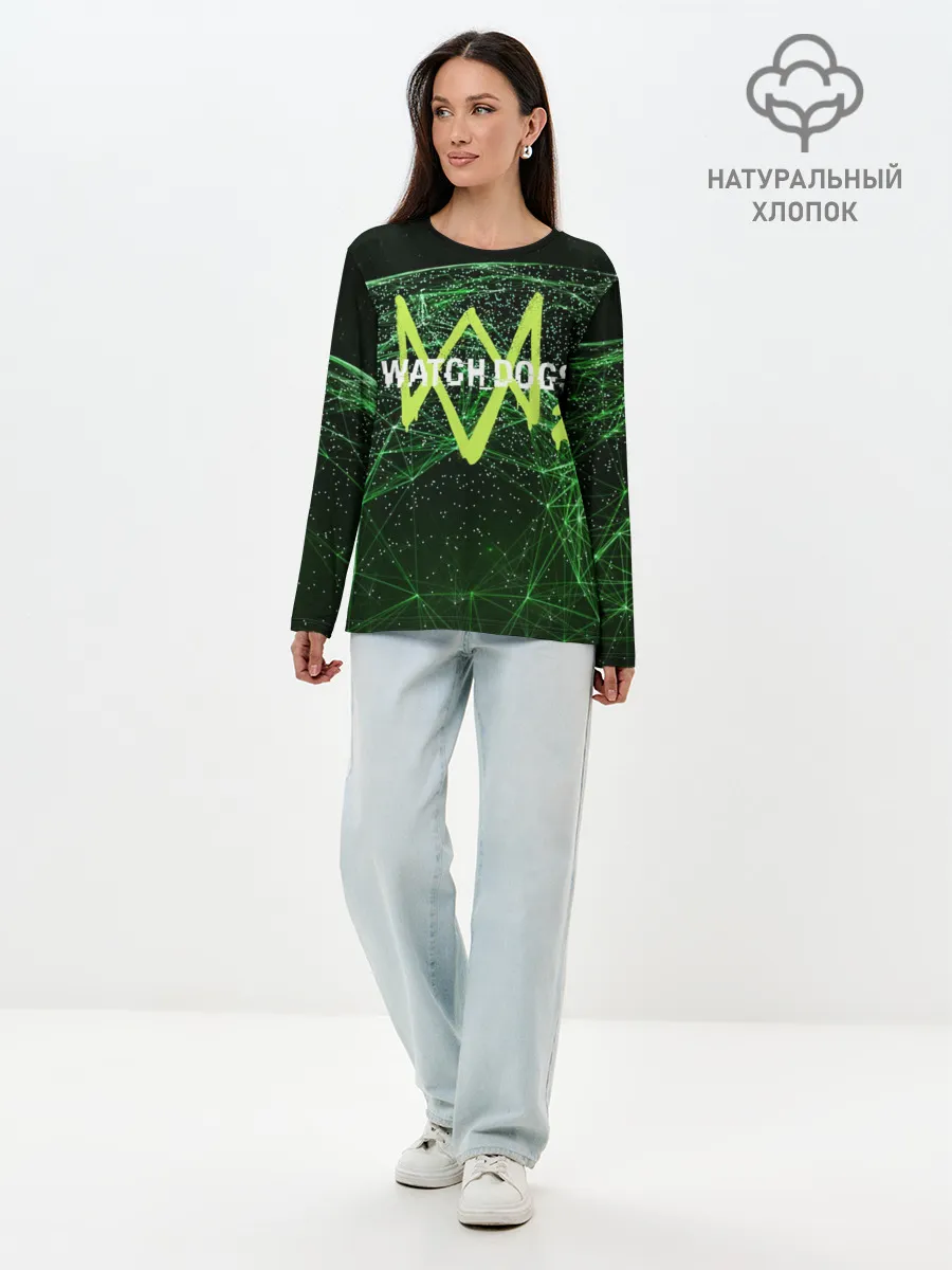 Лонгслив женский. Хлопок / WATCH DOGS 2