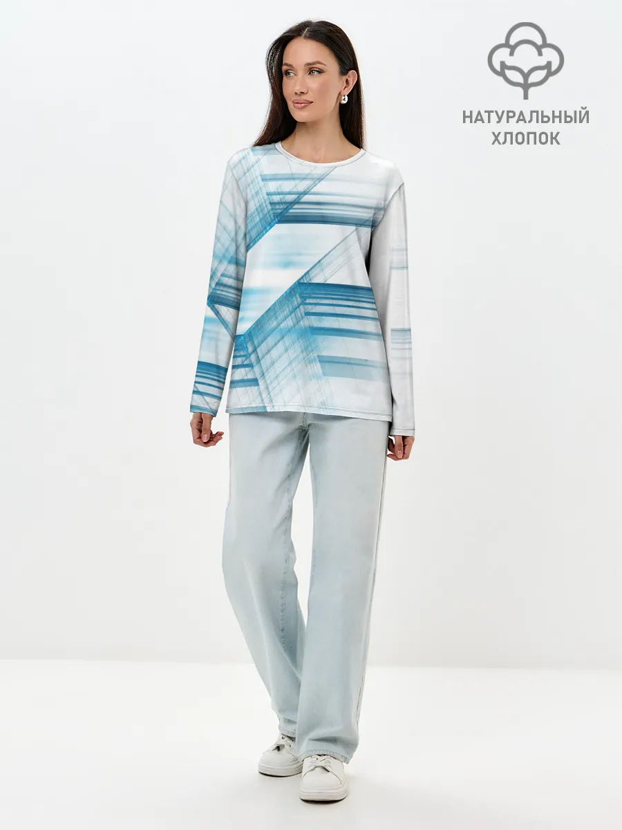 Лонгслив женский. Хлопок / STRIPES