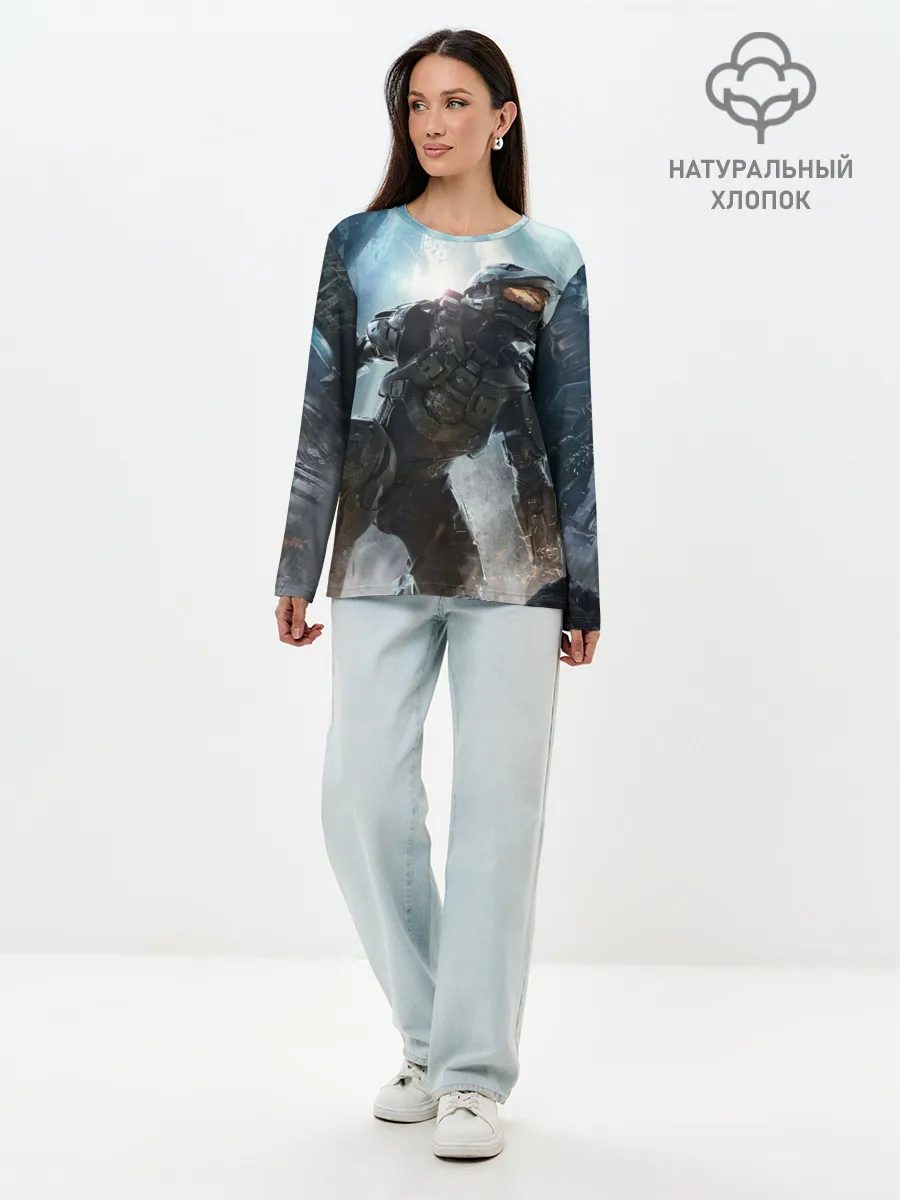 Лонгслив женский. Хлопок / Halo