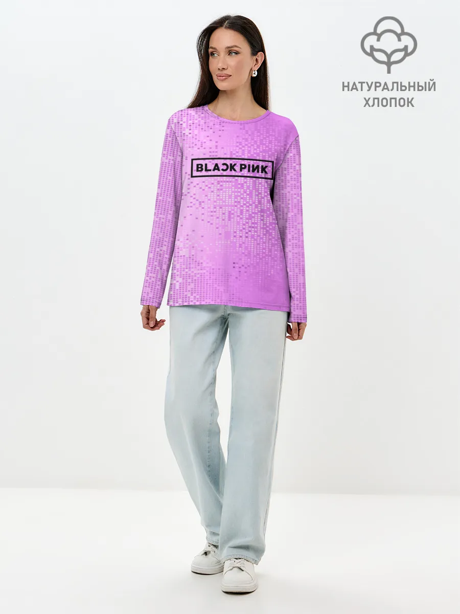 Лонгслив женский. Хлопок / BlackPink