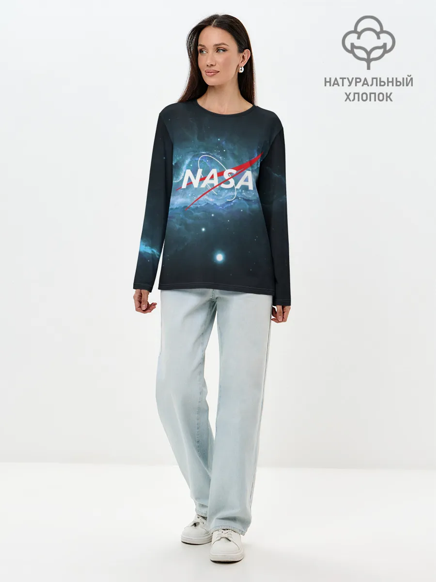 Лонгслив женский. Хлопок / NASA