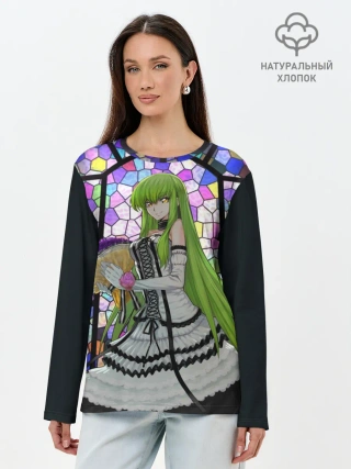 Лонгслив женский. Хлопок / Код Гиас