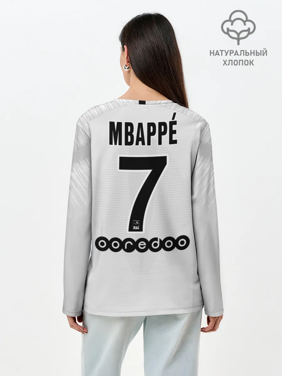 Лонгслив женский. Хлопок / Mbappe away 18-19