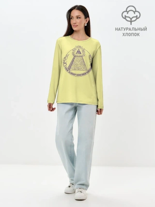 Лонгслив женский. Хлопок / Всевидящее око