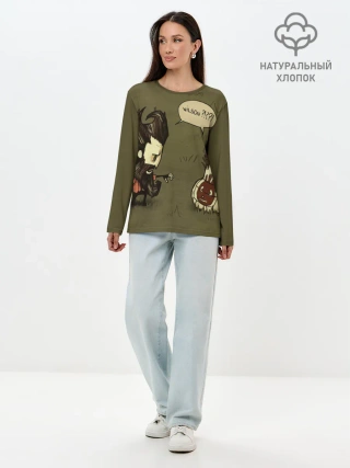 Лонгслив женский. Хлопок / Dont starve