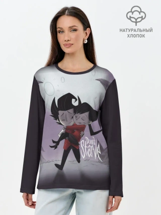 Лонгслив женский. Хлопок / DONT STARVE