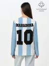 Лонгслив женский. Хлопок / Марадона Аргентина ретро