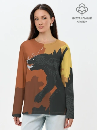 Лонгслив женский. Хлопок / GODZILLA | ГОДЗИЛЛА
