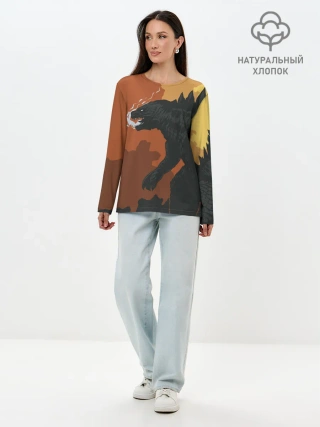 Лонгслив женский. Хлопок / GODZILLA | ГОДЗИЛЛА