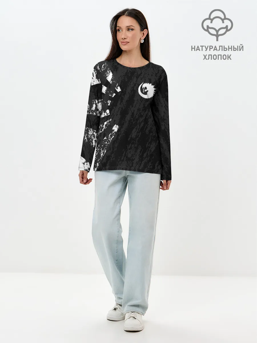 Лонгслив женский. Хлопок / GODZILLA