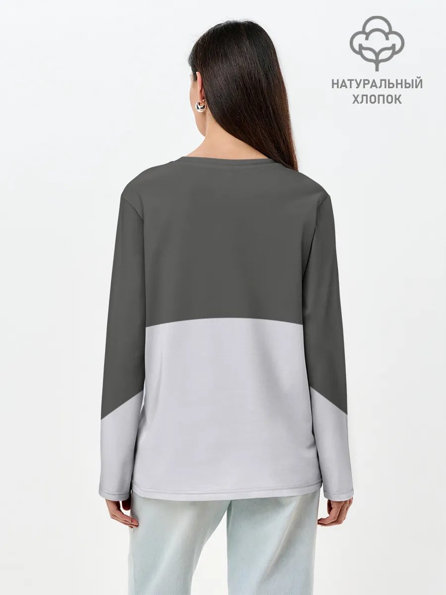 Лонгслив женский. Хлопок / Большой Тоторо