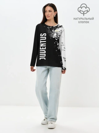 Лонгслив женский. Хлопок / JUVENTUS BIANCONERI