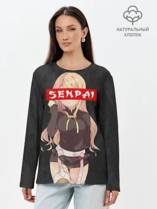 Лонгслив женский. Хлопок / SENPAI
