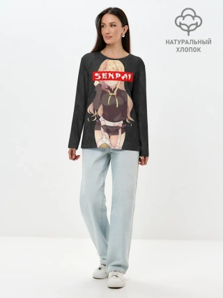 Лонгслив женский. Хлопок / SENPAI